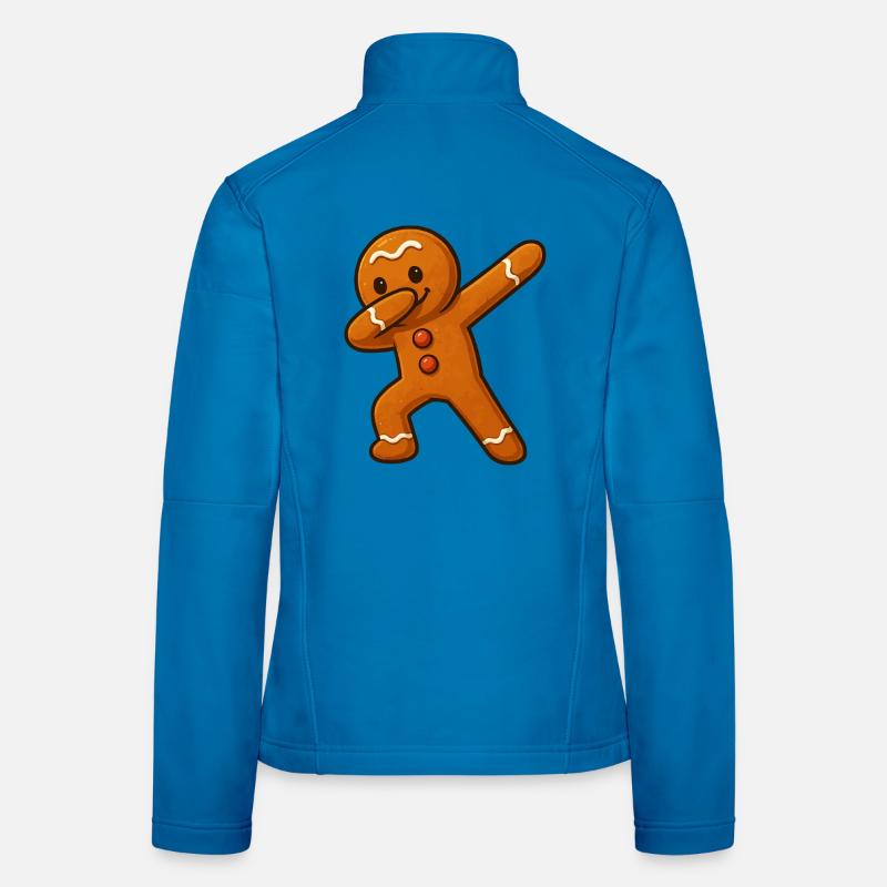 Dancing Gingerbread Man Women's Softshell Jacket