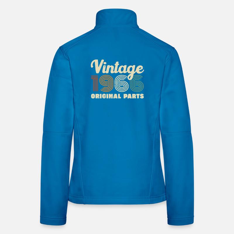 60 Years 1966 Vintage Retro Birthday Gift Women's Softshell Jacket
