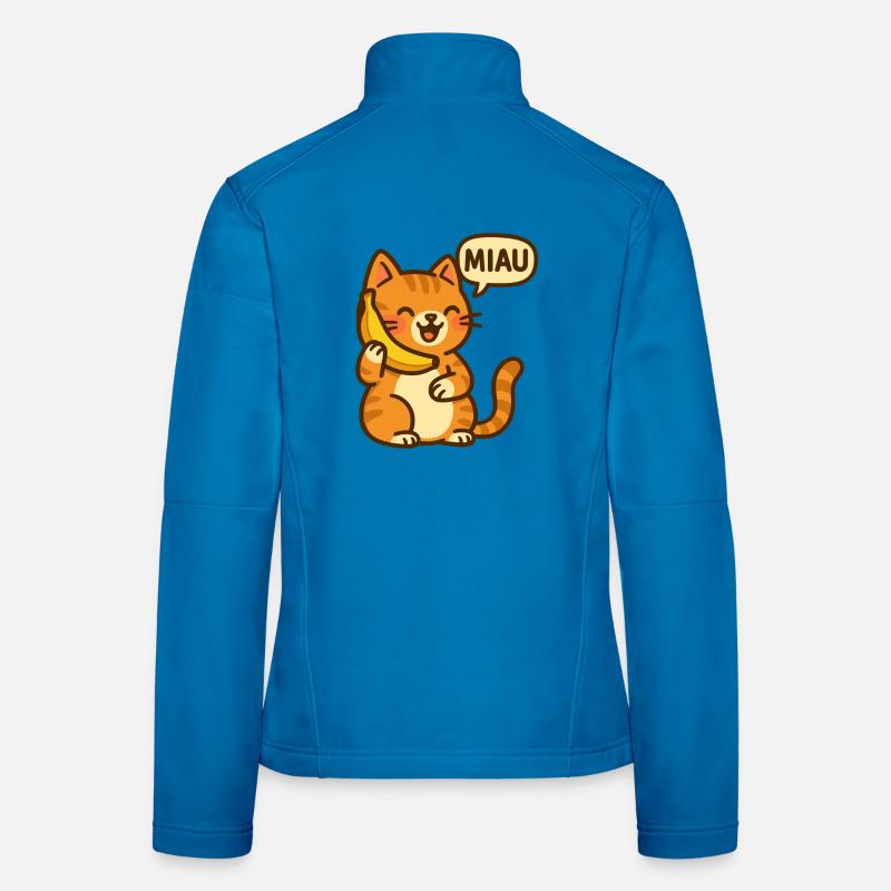 Telefonierende Katze Frauen Softshelljacke