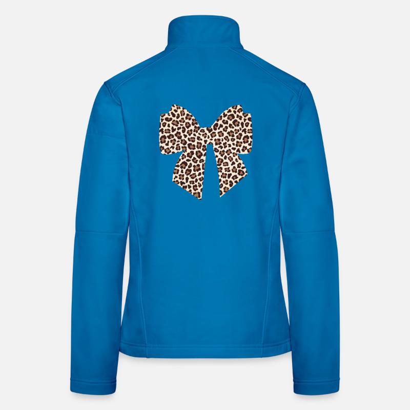 Noeud leopard idée cadeau  Veste en tissu softshell Femme