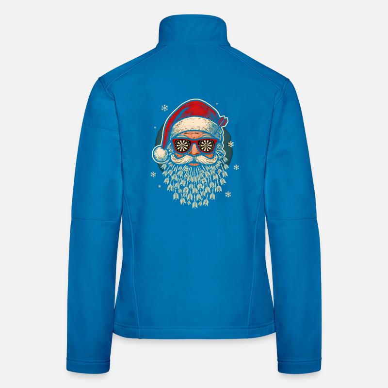 Darts Santa Claus - Funny Christmas Gift - Women's Softshell Jacket - light blue