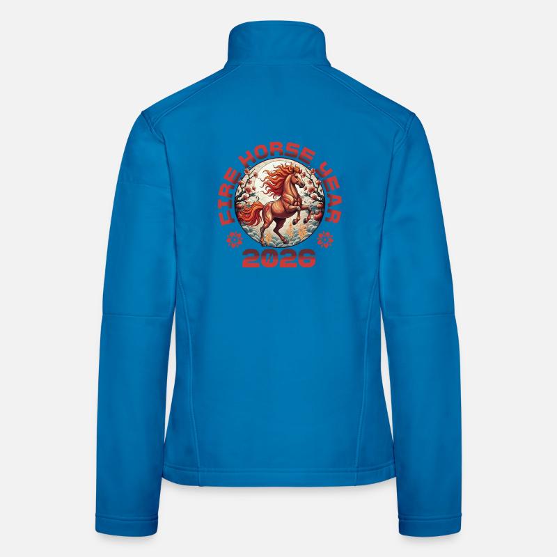 Nouvel An Chinois Année du Cheval de Feu 2026 Veste en tissu softshell Femme