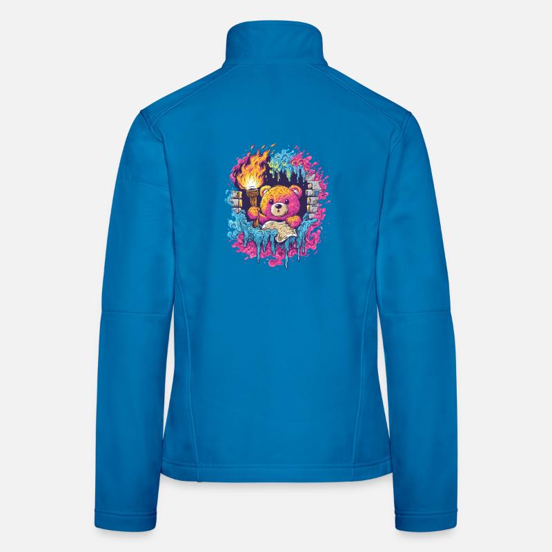 Fabelteddy im Farbfluss Frauen Softshelljacke