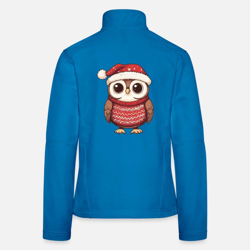 Noël de la chouette à Noël Veste en tissu softshell Femme
