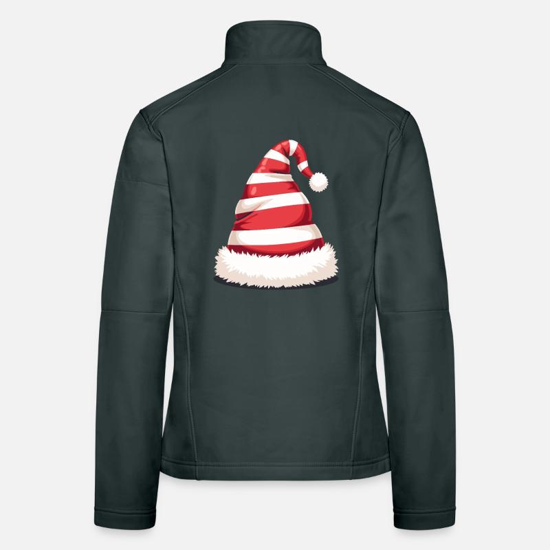 Candy Stripe Santa Hat Women's Softshell Jacket
