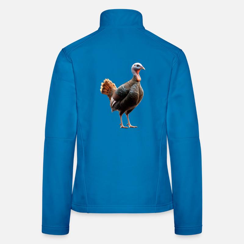 Dinde Poules Oiseaux Dinde Veste en tissu softshell Femme