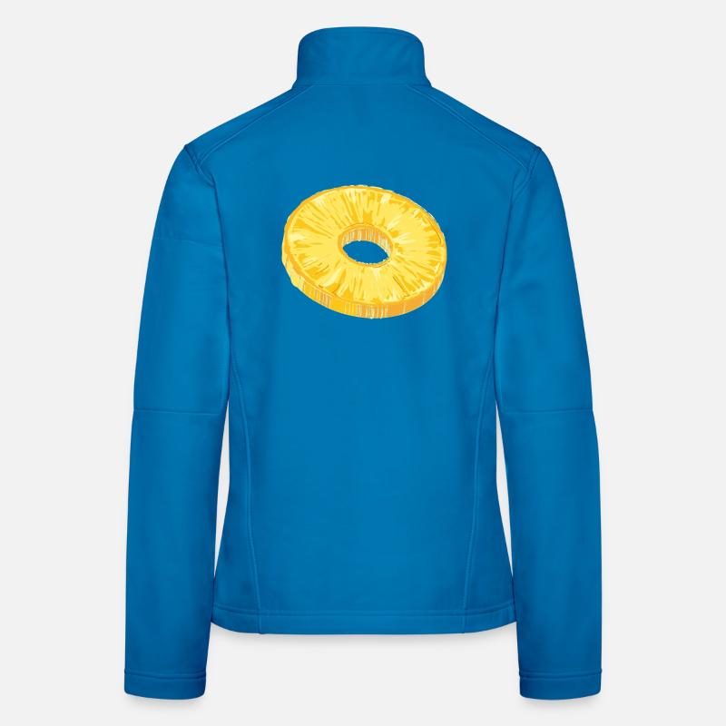 Tranche d’ananas dans un style d’illustration tropical Veste en tissu softshell Femme