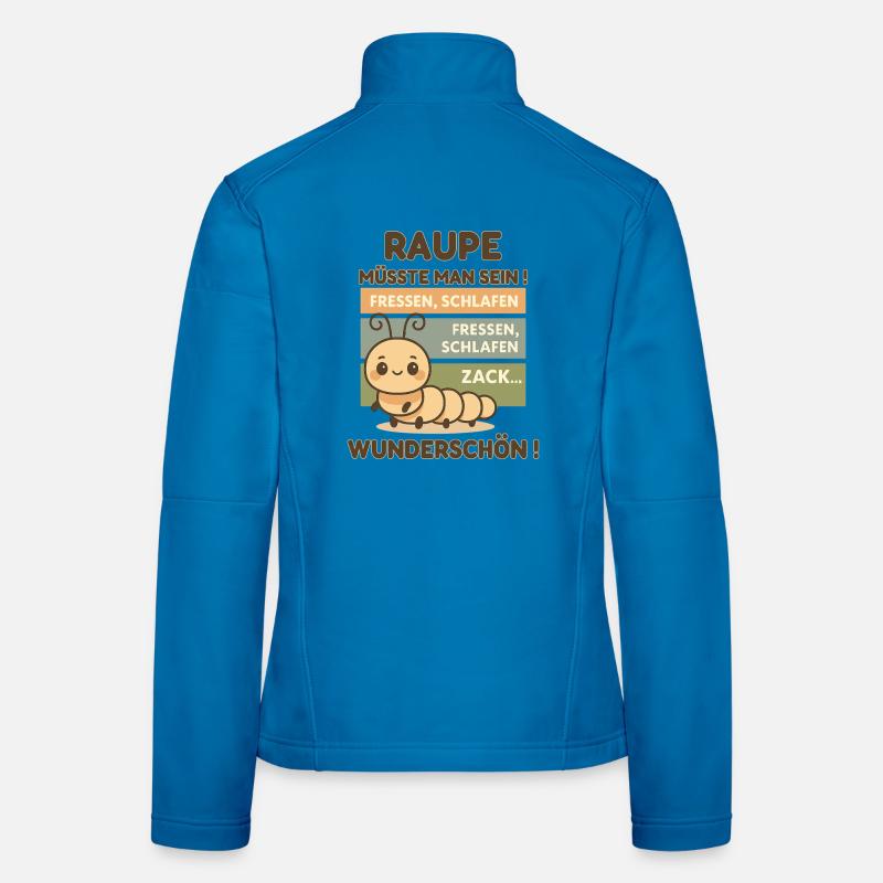 Caterpillar Saying – Eat Sleep Cute Women's Softshell Jacket
