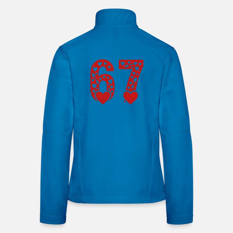 Saint-Valentin 6-7 Fun 67 Numéro Saint-Valentin 6 Veste en tissu softshell Femme
