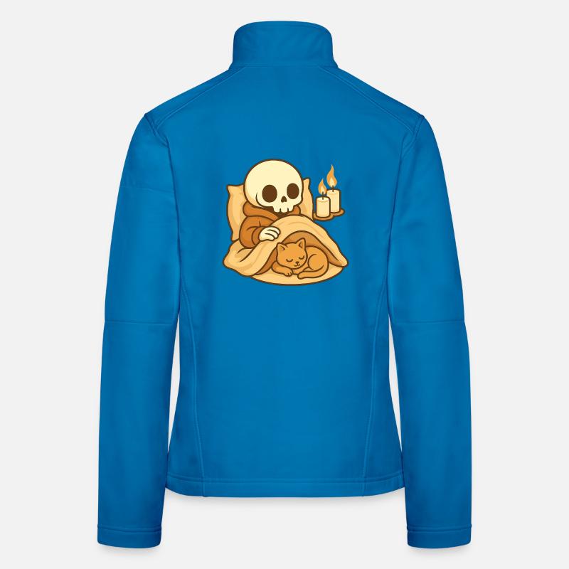 Sleeping Skeleton – Cozy Cat Sleep Women's Softshell Jacket