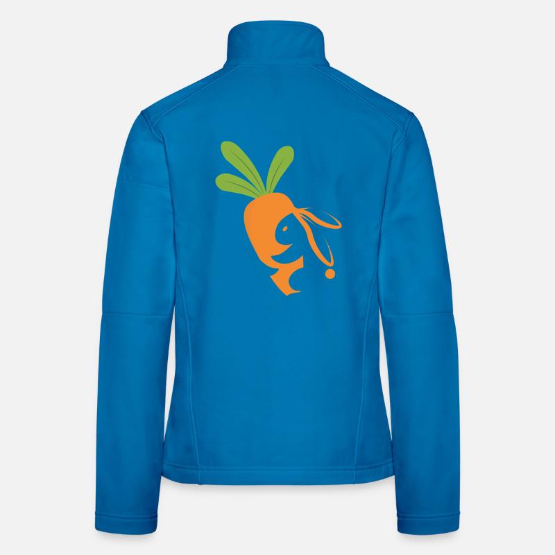 Carrot Smiling Mascot Women's Softshell Jacket