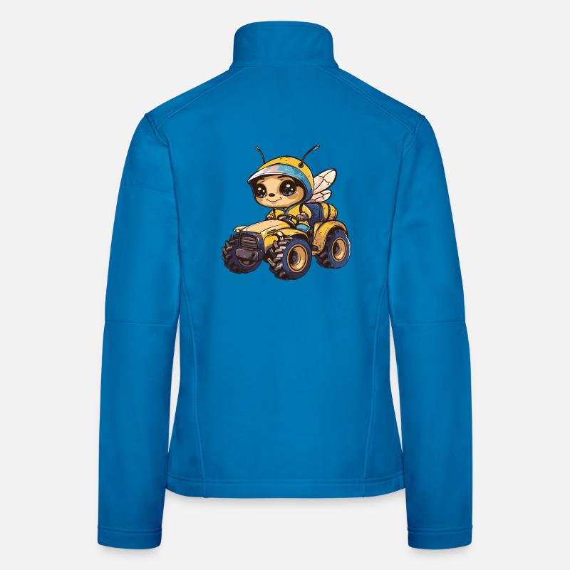 Bee Tractor Farmer Women's Softshell Jacket