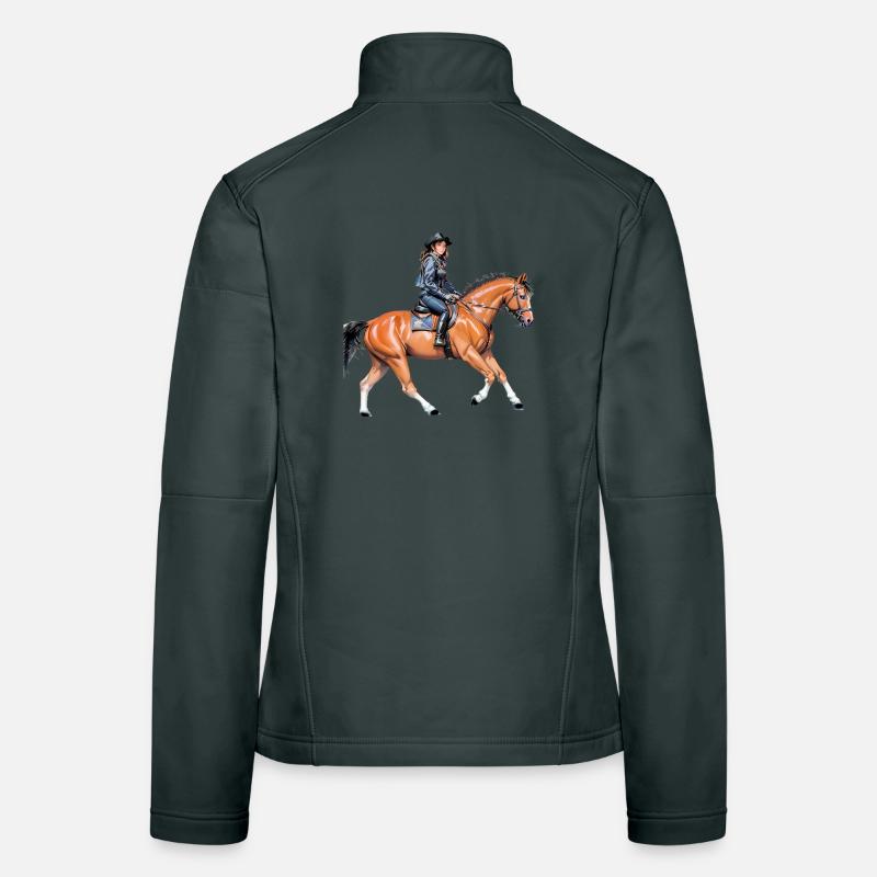 Chevaux Veste en tissu softshell Femme