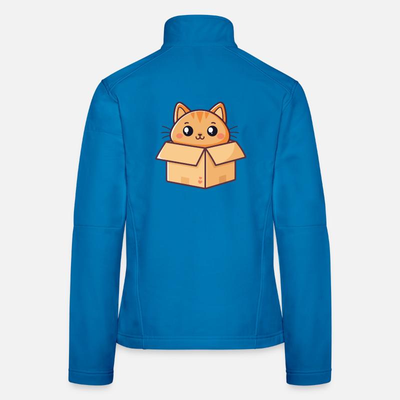 Charming Boxed Kitten Women's Softshell Jacket
