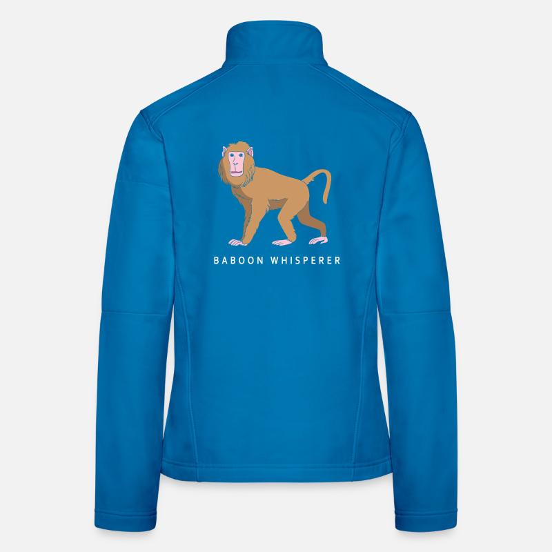 Babouin Babouin Primate Singe Singe Veste en tissu softshell Femme