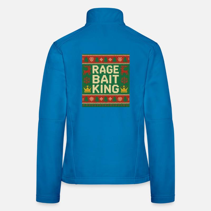 Rage Bait King Hässlicher Pulloverstil, lustiges Meme Frauen Softshelljacke