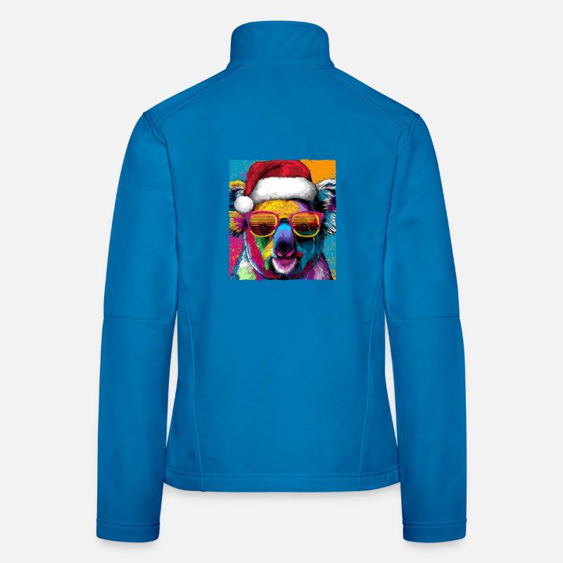 Portrait de Noël du Koala Veste en tissu softshell Femme