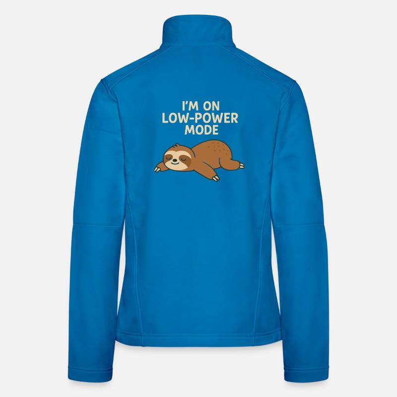 Sleep Sloth: Low Power Mode Women's Softshell Jacket