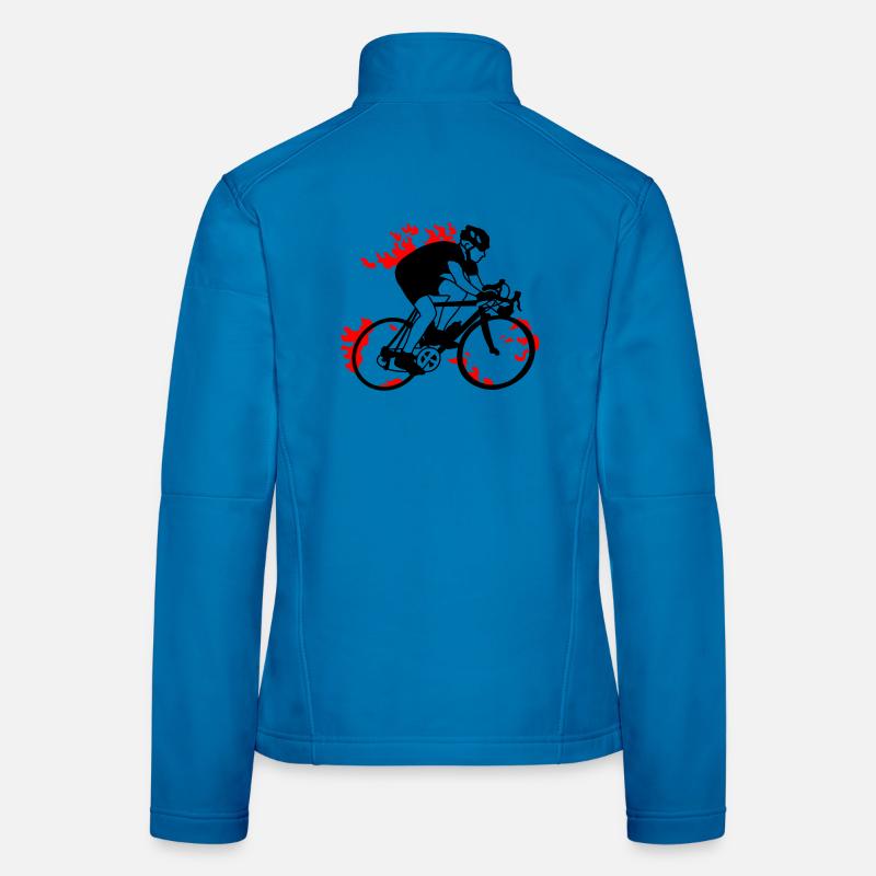 Rennradfahrer - Frauen Softshelljacke - Lichtblau