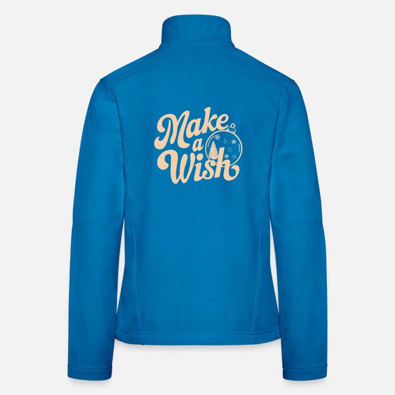 Make a Wish Ornament-Typografie Frauen Softshelljacke