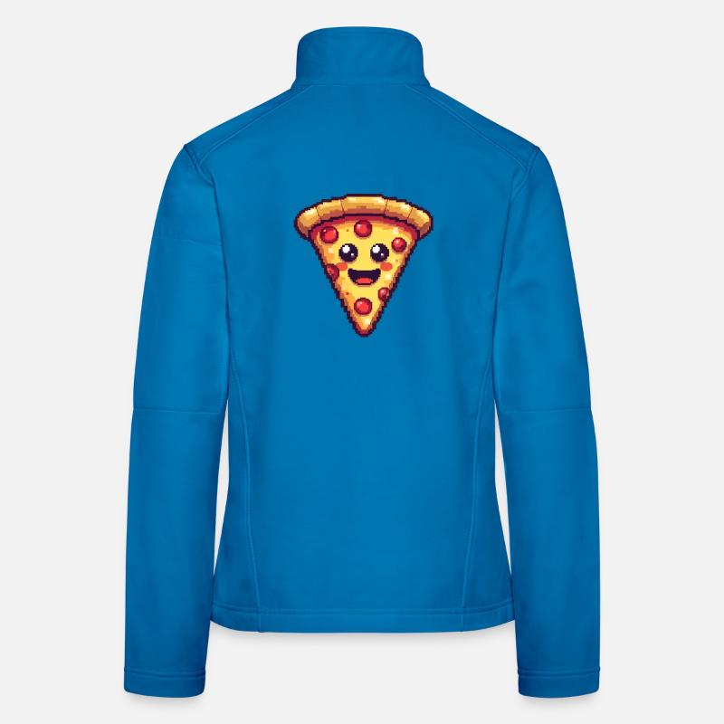 Pixelpizza Lächelnde Scheibe Frauen Softshelljacke