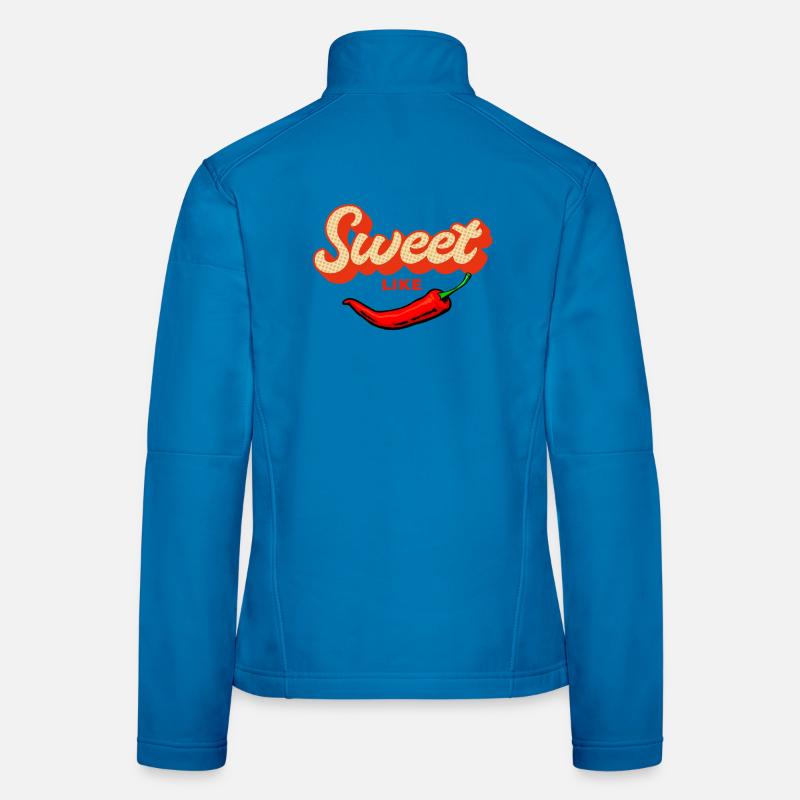 Fiery-sweet statement: Sweet Like Chili Vibe - Women's Softshell Jacket - light blue