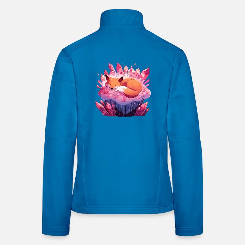 Little Fox on Crystal Cupcake Women's Softshell Jacket
