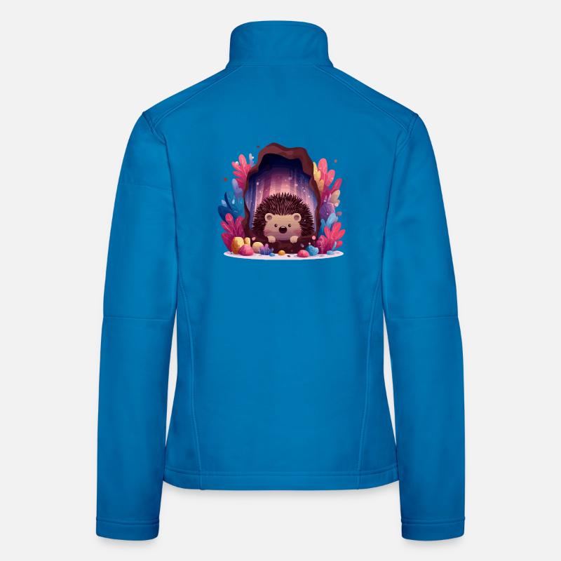 Hérisson dans la grotte de cristal Veste en tissu softshell Femme