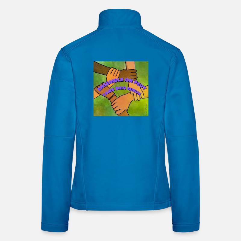 Together we can do much better - Women's Softshell Jacket - light blue