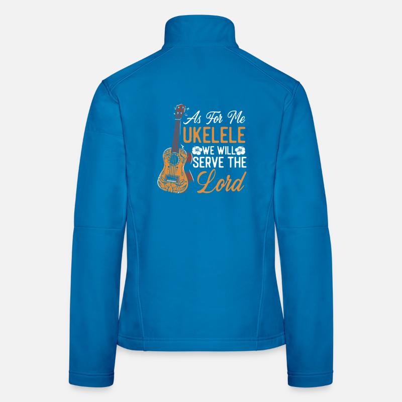 Ukulélé hawaïen Uke Jésus Foi Veste en tissu softshell Femme