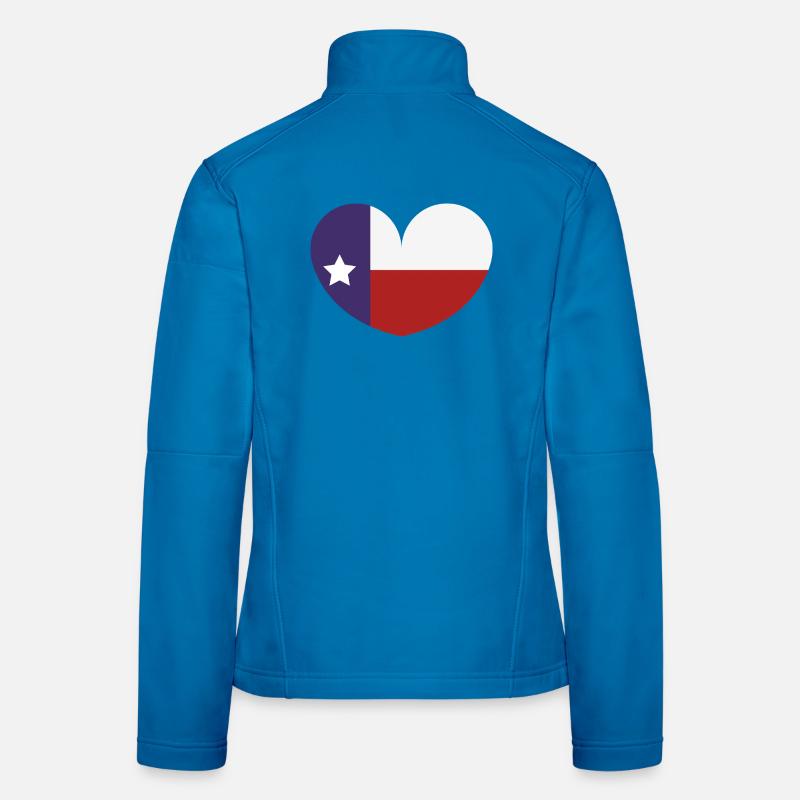 Texas heart flag Women's Softshell Jacket