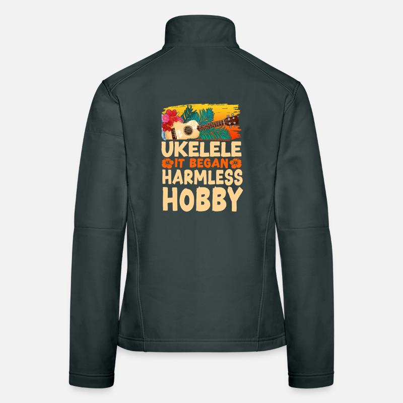 Ukulélé hawaïen Ukélé Ukulélé It Veste en tissu softshell Femme