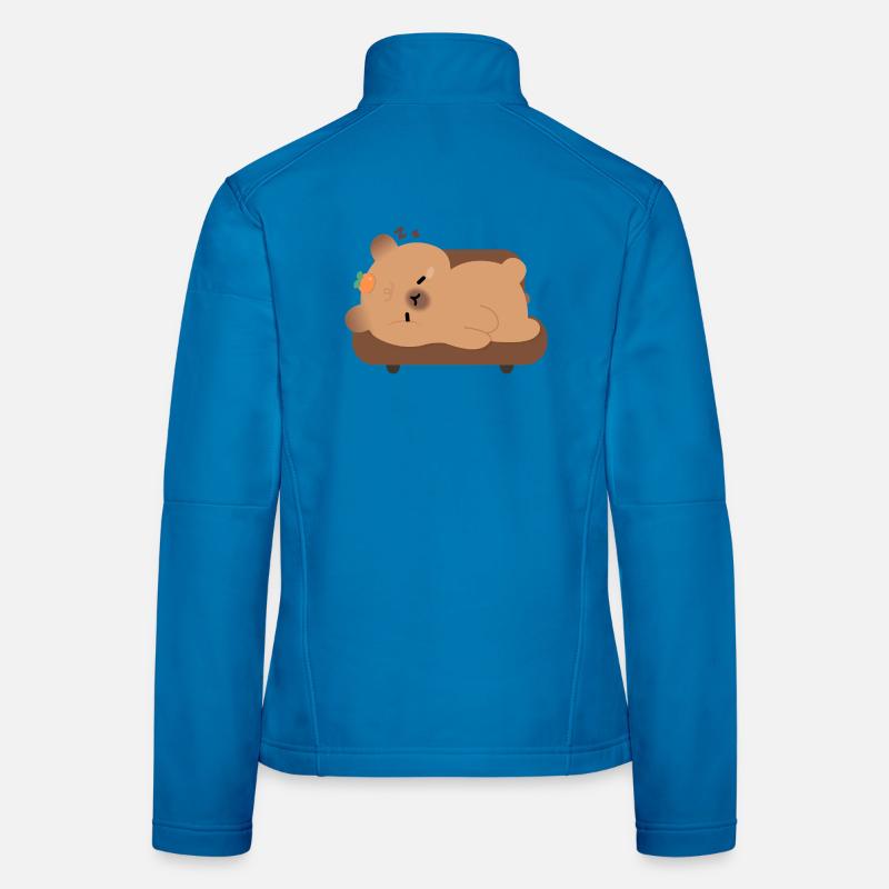 Schläfrige Müde Capybara Frauen Softshelljacke