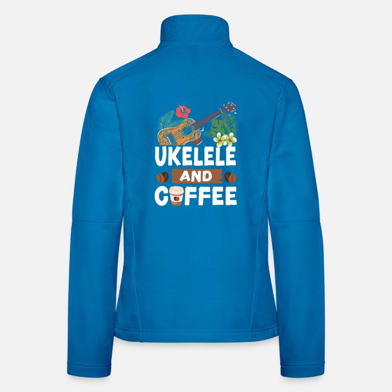 Ukulélé hawaïen ukélé café Veste en tissu softshell Femme