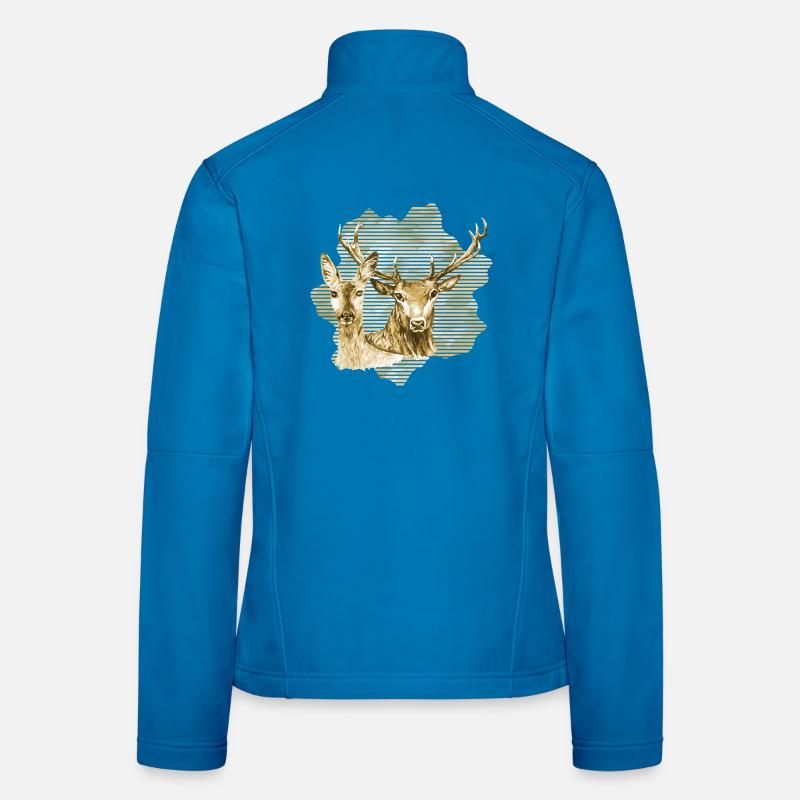 Rehe und Hirsche Frauen Softshelljacke