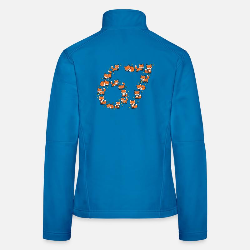 Fox Ring Pattern 67 Meme Women's Softshell Jacket