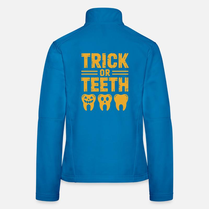 Trick or Teeth Halloween Tees Women's Softshell Jacket