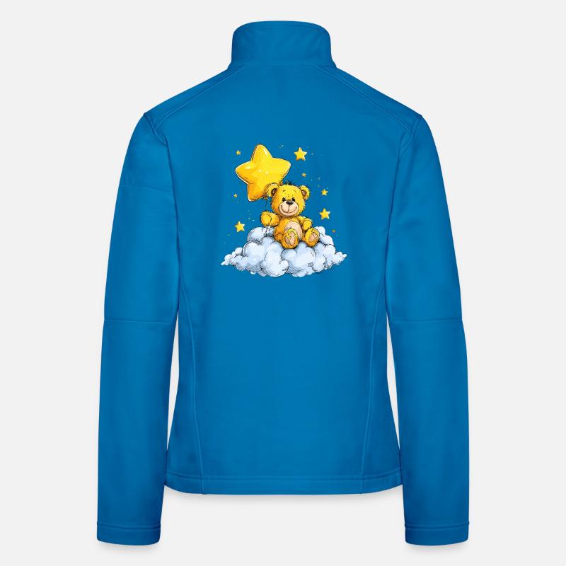 Star Bear on Cloud – Cuddle Dream Women's Softshell Jacket