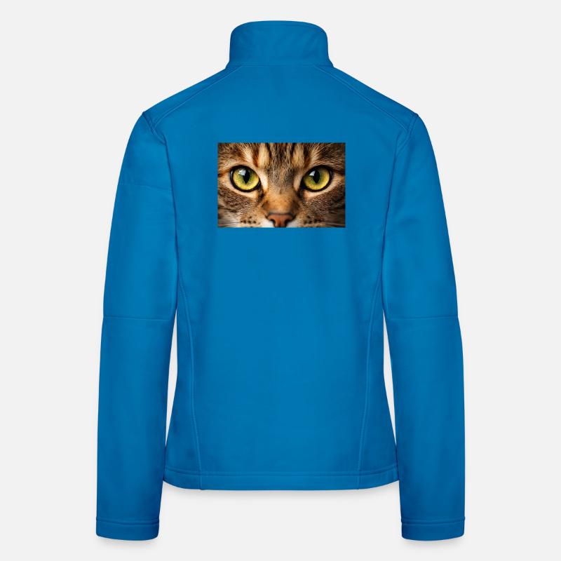 Œil de chat en gros plan Veste en tissu softshell Femme
