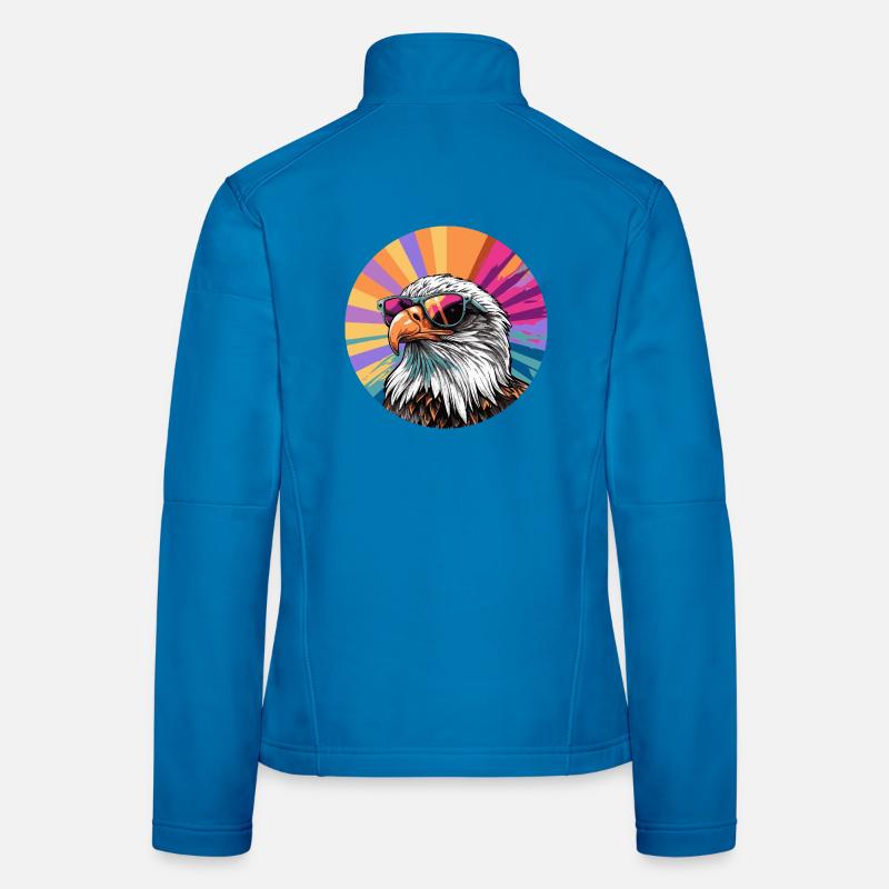 Aigle avec des lunettes de soleil Veste en tissu softshell Femme