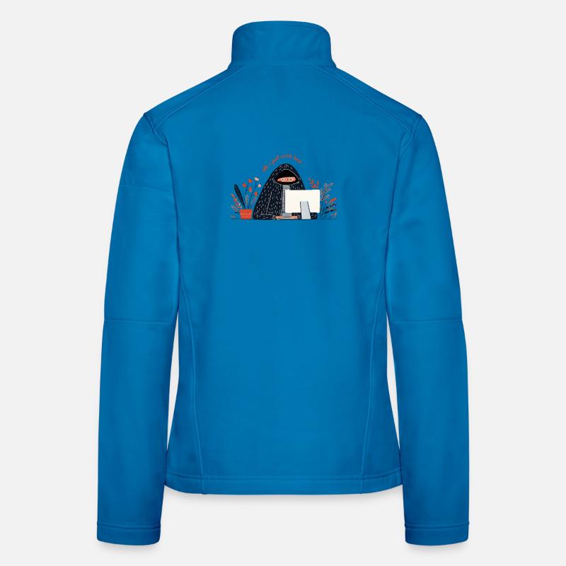 Funny Office Quote – IDK I Just Work Here Design - Women's Softshell Jacket - light blue