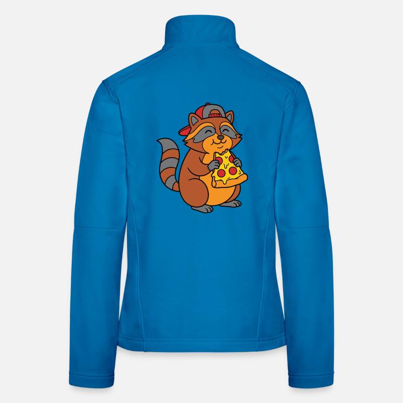 Cadeau drôle de panda déchet-de-pizza mangeant de la pizza Veste en tissu softshell Femme