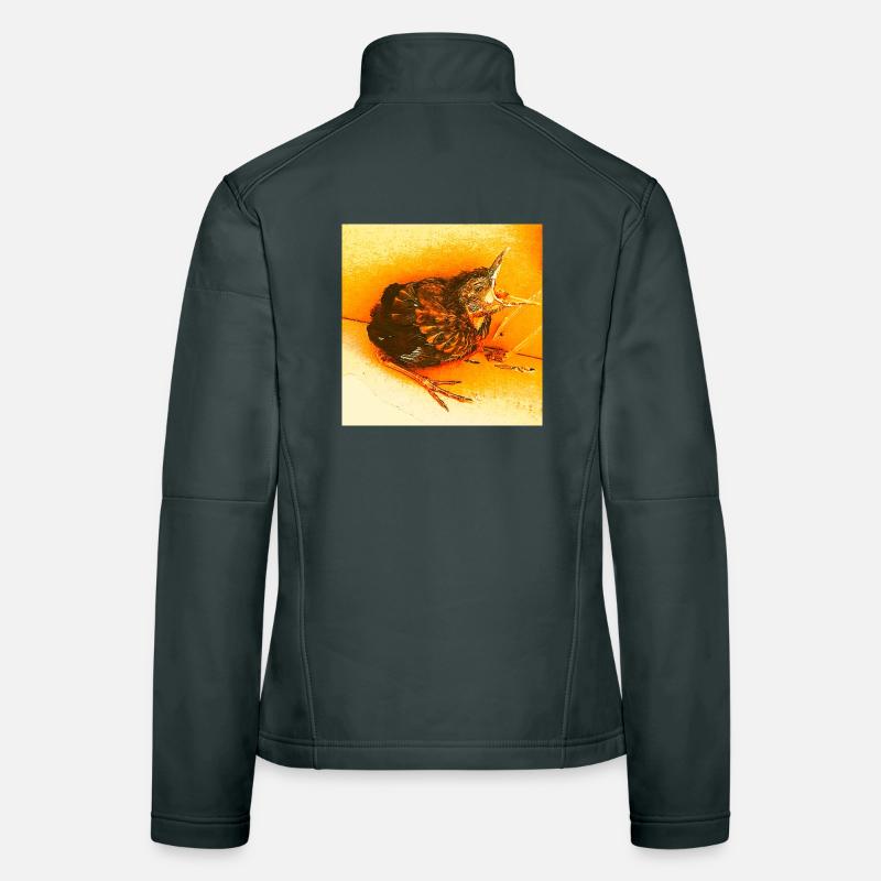 Hungrige Amsel Frauen Softshelljacke