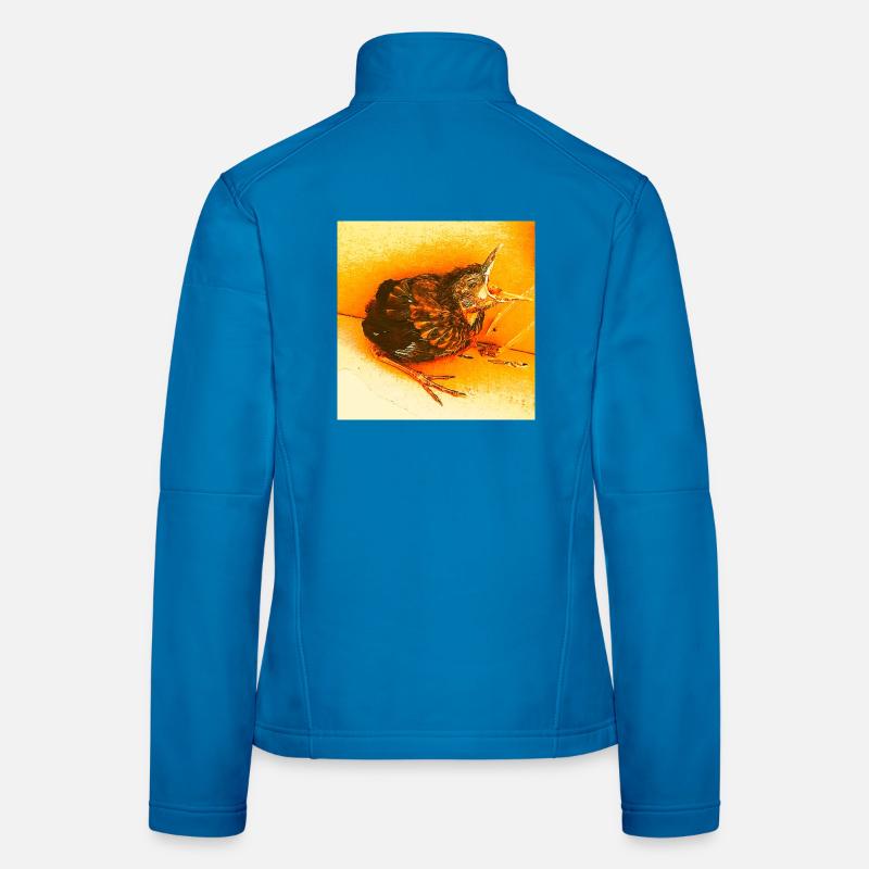 Hungrige Amsel Frauen Softshelljacke