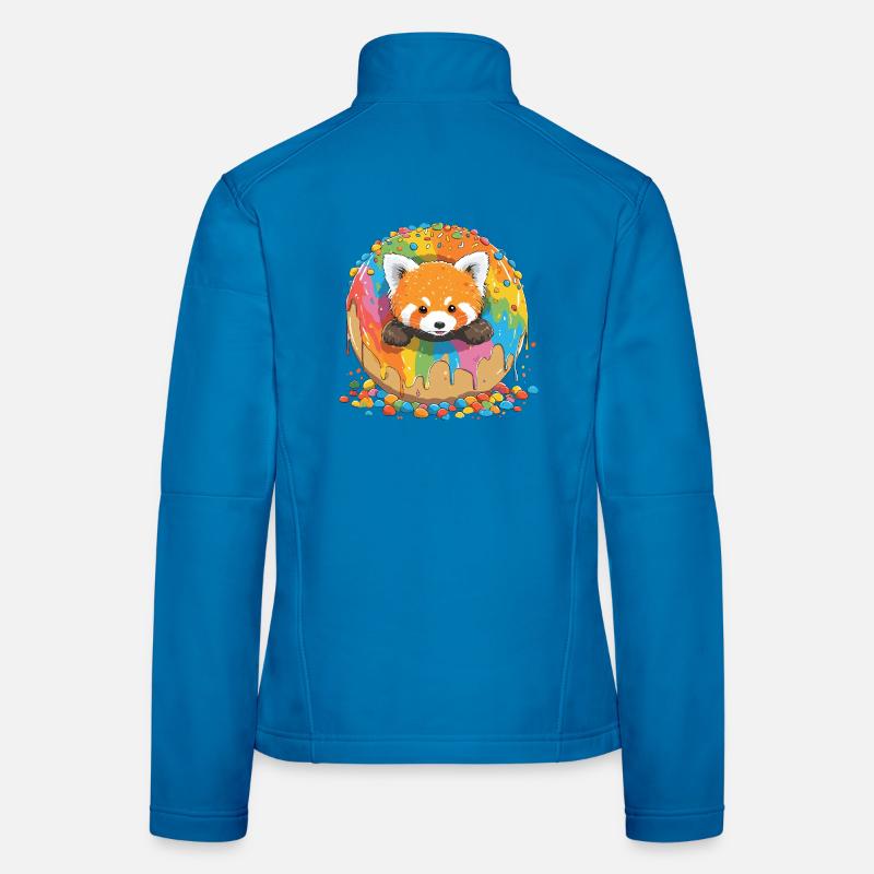 Rainbow Donut Fox Women's Softshell Jacket