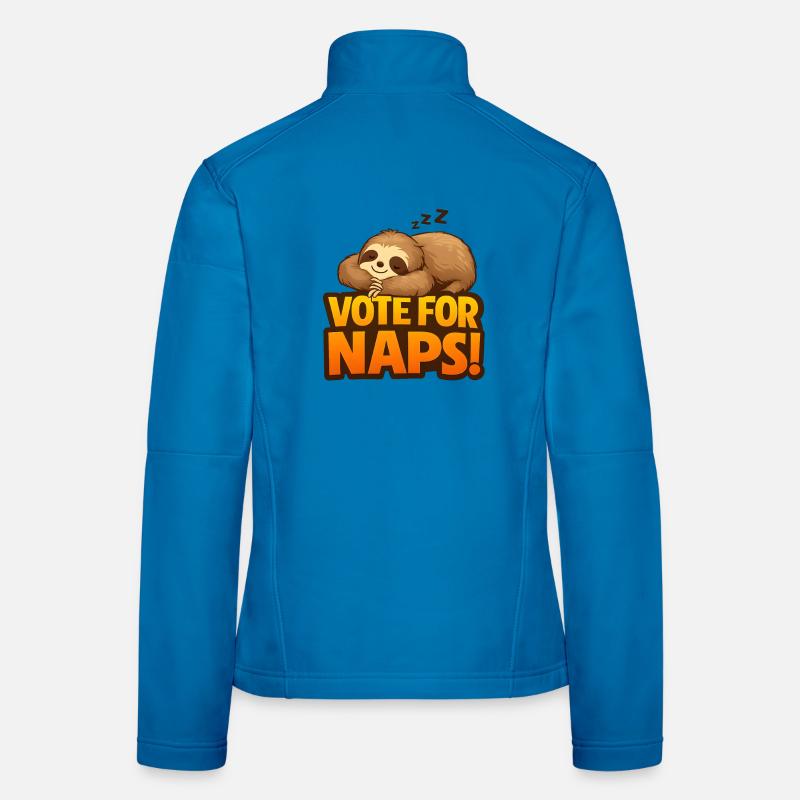 Vote For Naps Sleeper Sloth Design Women's Softshell Jacket