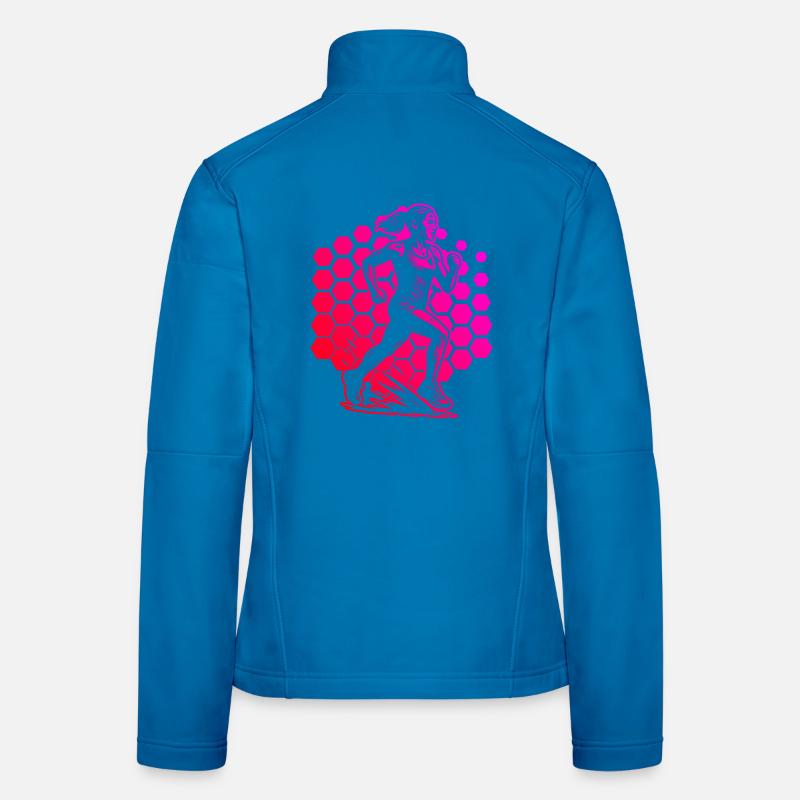 Modernes Running Artwork Frauen Softshelljacke