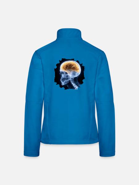 L’autre jour à la radiographie - tout va bien - Veste en tissu softshell Femme - bleu clair - Dos