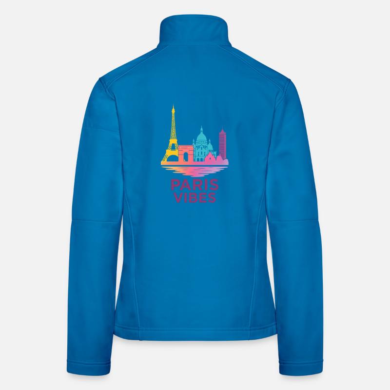 Silhouette de gradient de Paris Vibes Veste en tissu softshell Femme