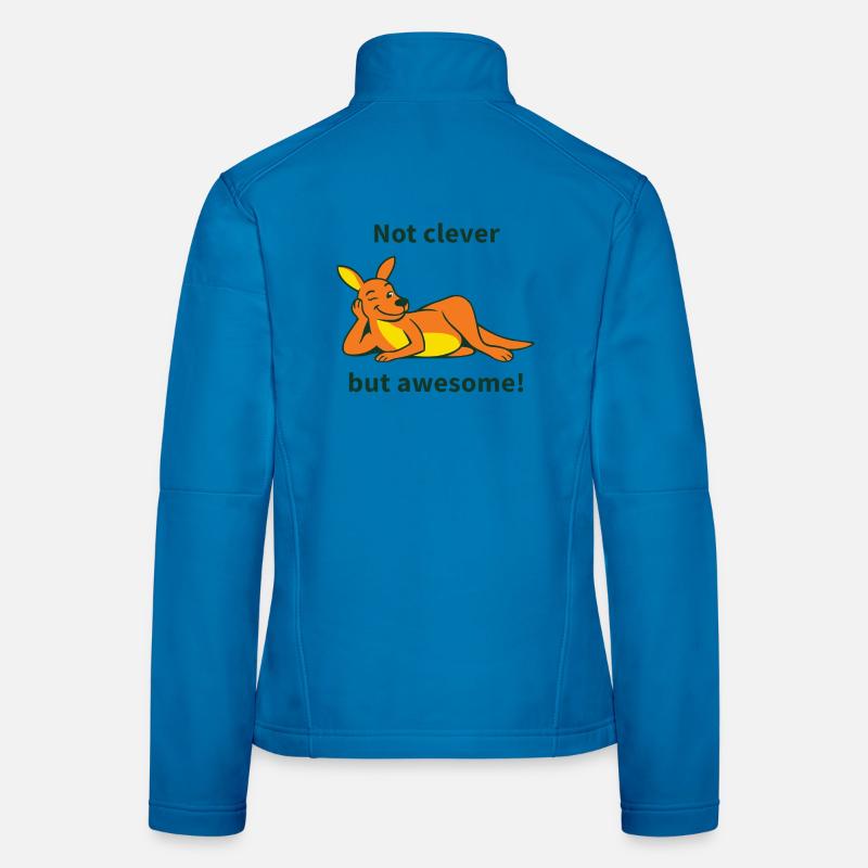 Kangourou avec une phrase espiègle Veste en tissu softshell Femme